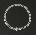 Pulso Mónaco Barbado Liso Plata 0.925
