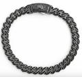 Pulso Mónaco Full Iced · Zirconias Negras