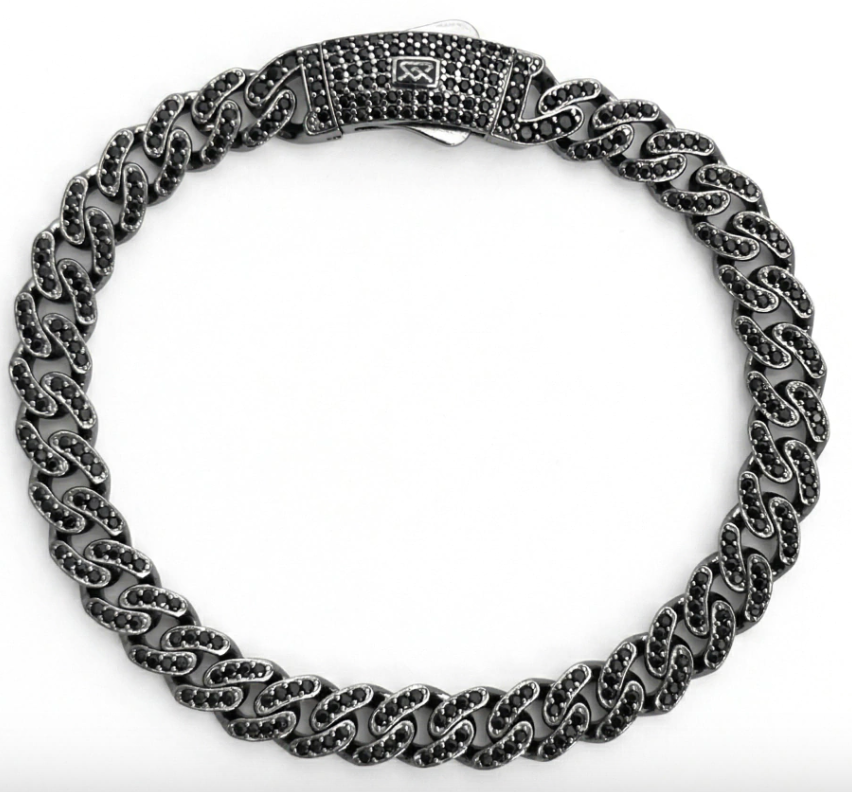 Pulso Mónaco Full Iced · Zirconias Negras